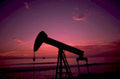 oil derrick sunset 2 1980s 1990s A4 Photo Print