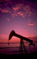 oil derrick sunset 5 1980s 1990s A4 Photo Print