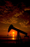 oil derrick sunset 6 1980s 1990s A4 Photo Print