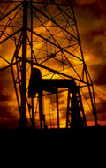 oil derrick sunset 8 1980s 1990s A4 Photo Print