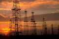 oil rigs sunset 11 1980s 1990s A4 Photo Print