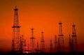 oil rigs sunset 3 1980s 1990s A4 Photo Print