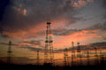 oil rigs sunset 7 1980s 1990s A4 Photo Print