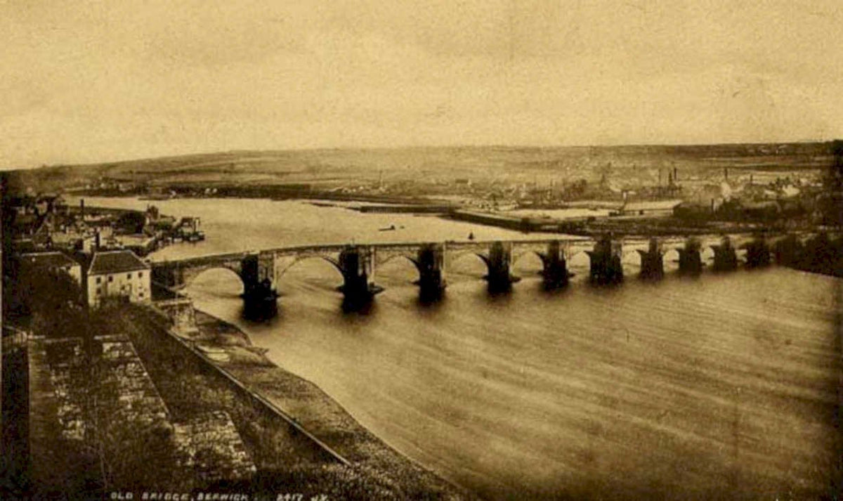 old bridge berwickVintage 1880s 1900s A4 Photo Print