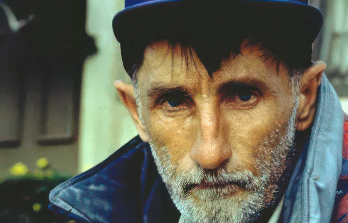 old man urban Vintage A4 Photo Print