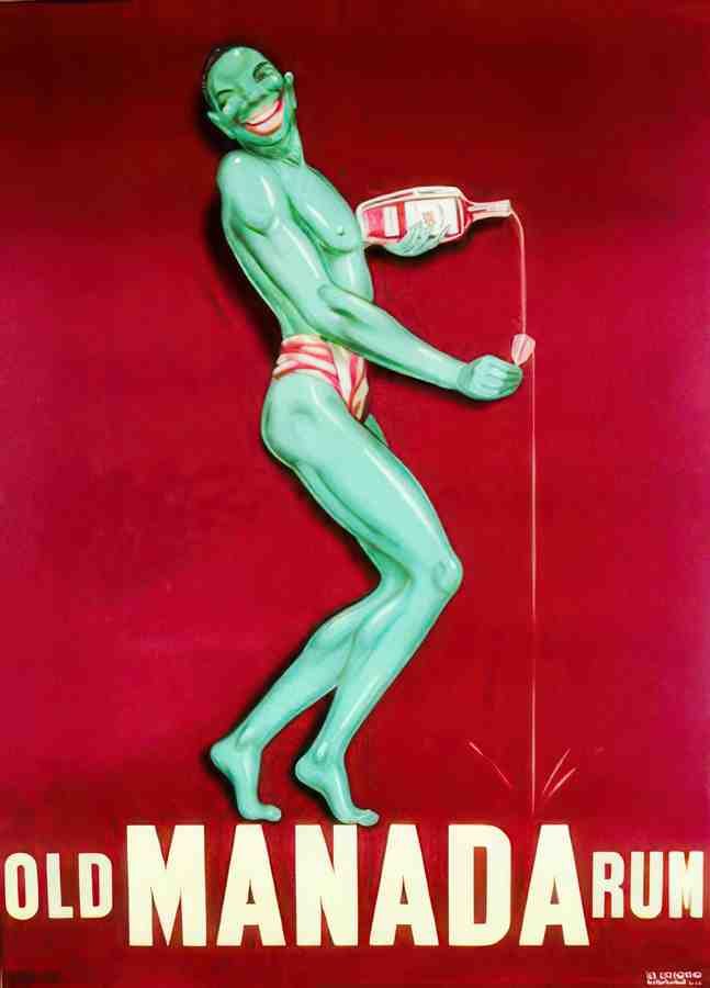 old manada rum Vintage Advert A4 Photo Print
