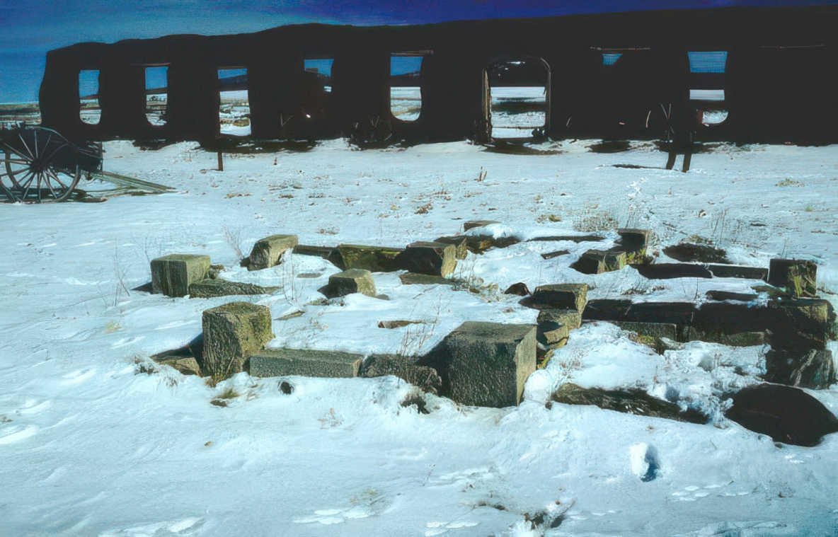 old town ruins Vintage A4 Photo Print