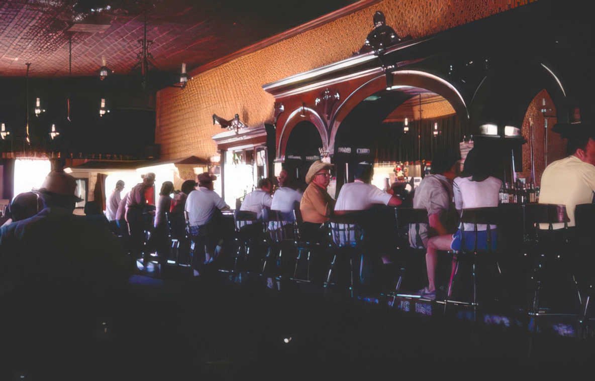 old western bar Vintage A4 Photo Print