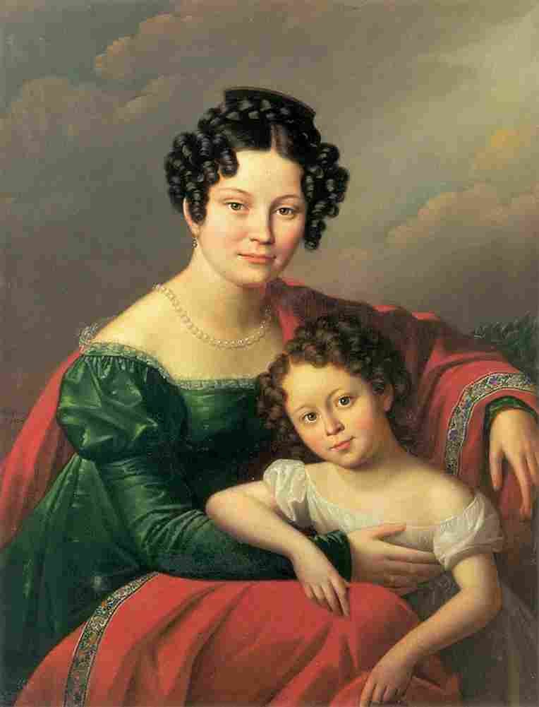oleszkiewicz countess of dyhrn with her child Art A4 Photo Print
