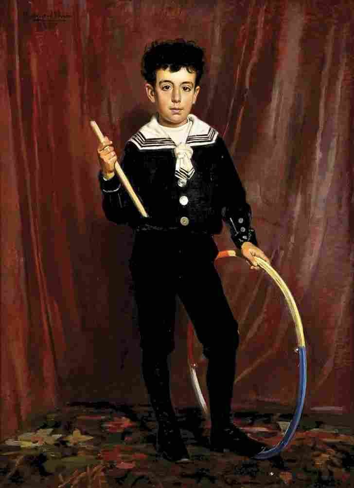 oliveira boy with bow Art A4 Photo Print