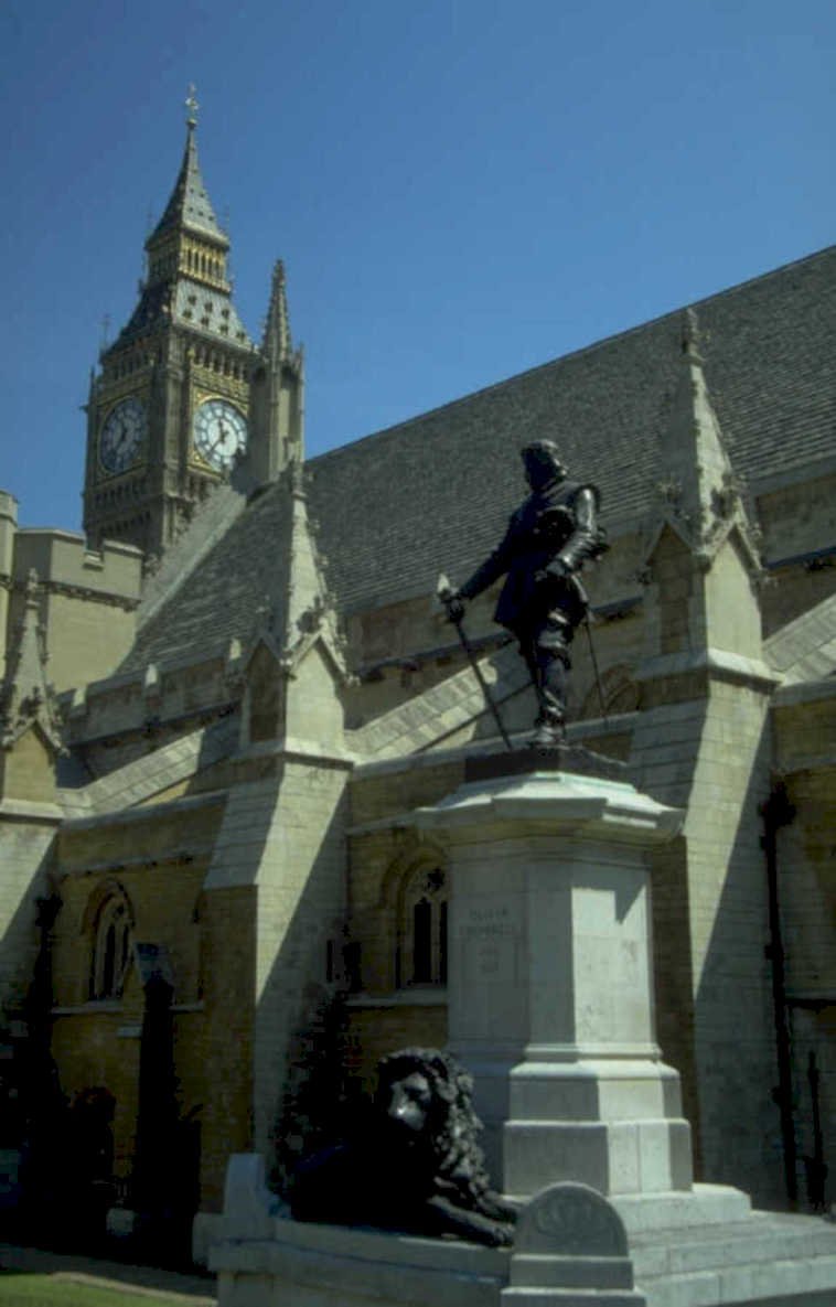 oliver cromwell statue 1980s 1990s A4 Photo Print