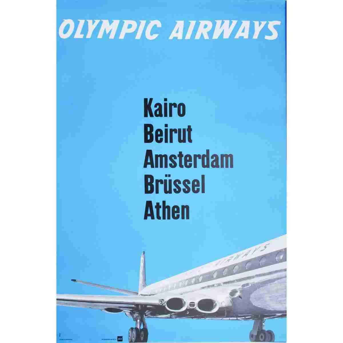 olympic airways 1961 2 Advert A4 Photo Print