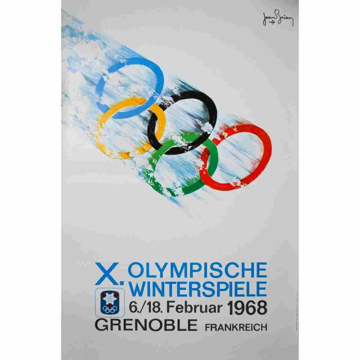 olympische winterspiele jean brian 1968 2 Advert A4 Photo Print