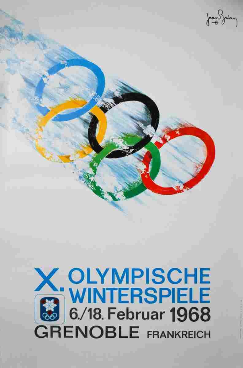olympische winterspiele jean brian 1968 4 Advert A4 Photo Print