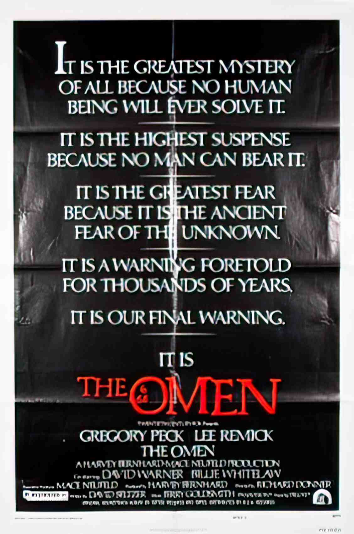 omen the us 1sh E Advert A4 Photo Print