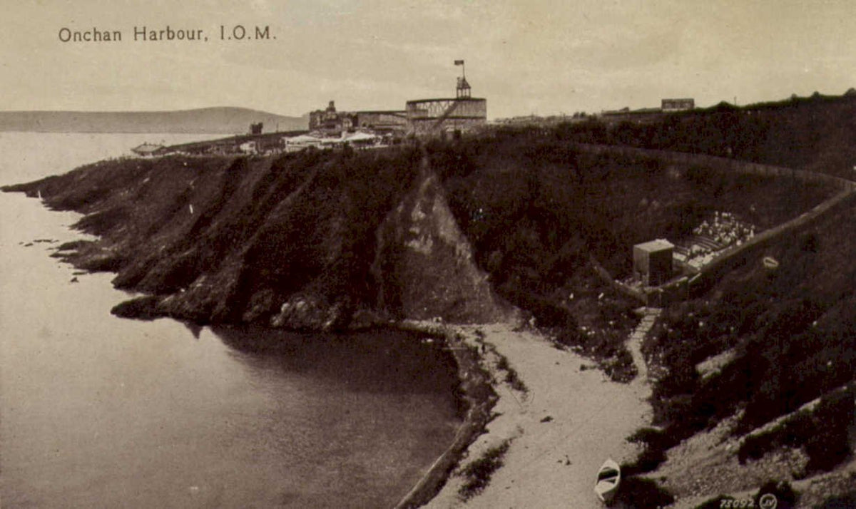 onchan harbour iomVintage 1880s 1900s A4 Photo Print