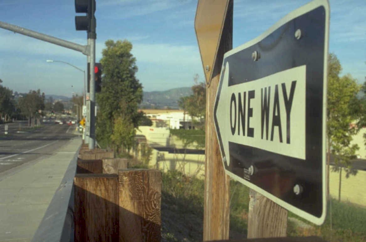 one way street 1980s 1990s A4 Photo Print