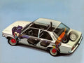 opel kadett 2door sedan 1977 cutaway A4 Photo Print