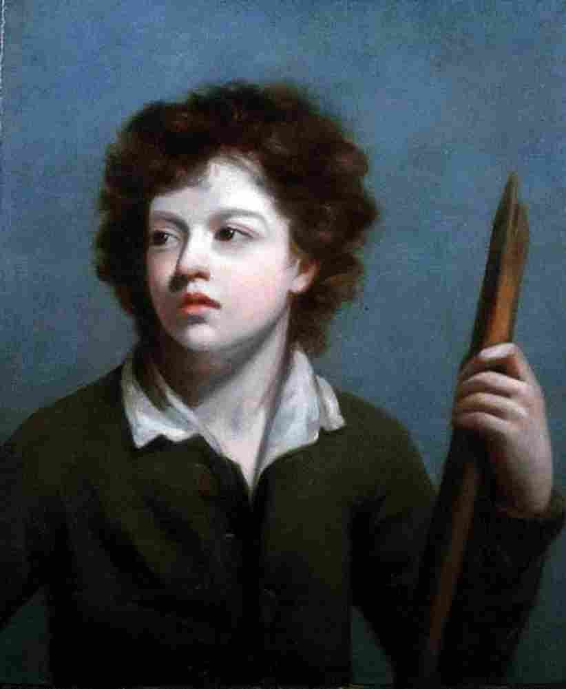 opi Boy with a Staff Art A4 Photo Print