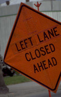 orange construction warning 1980s 1990s A4 Photo Print