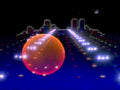 orange sphere cityscape1980s 1990s A4 Photo Print