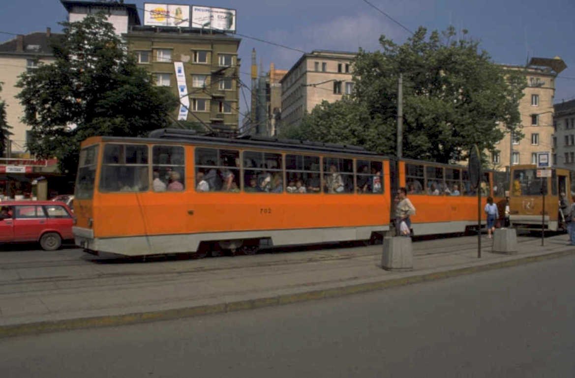 orange tram sarajevo 1980s 1990s A4 Photo Print