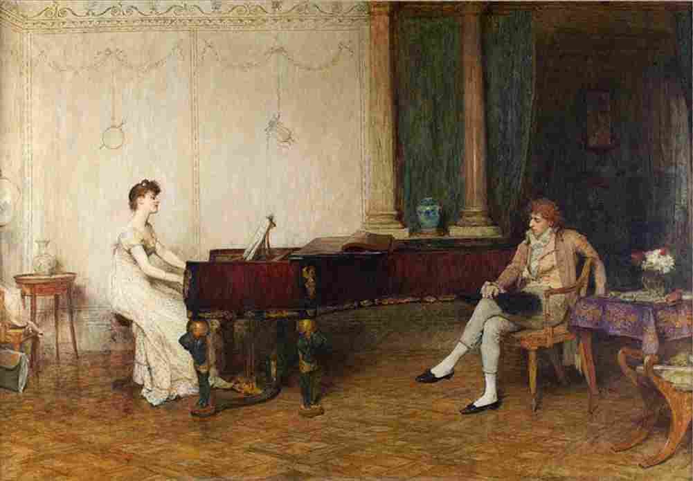 orchardson The Long Recital Art A4 Photo Print