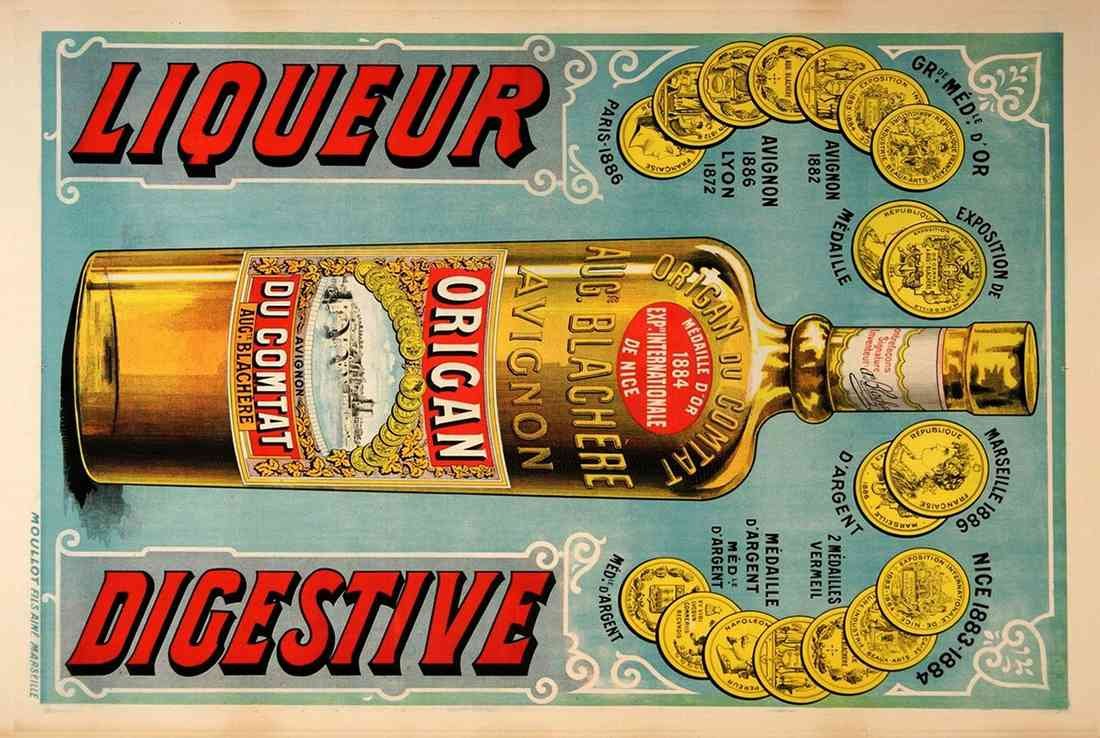 origan du comtat 1915 french liqueur A4 Photo Print