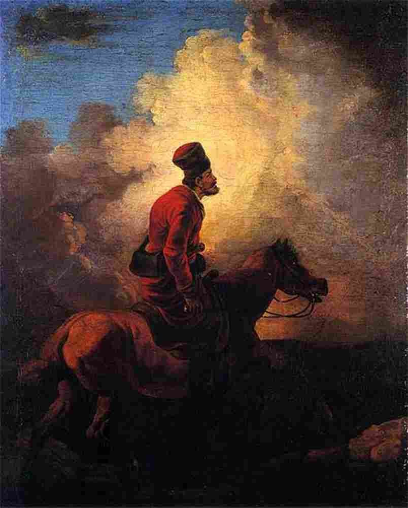 orl Cossack on Horseback Art A4 Photo Print