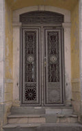 ornate metal doors 1980s 1990s A4 Photo Print