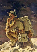 orpen The Thinker on the Butte de Warlencourt 1 A4 Photo Print