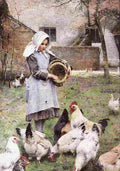osb Feeding the Chickens Art A4 Photo Print