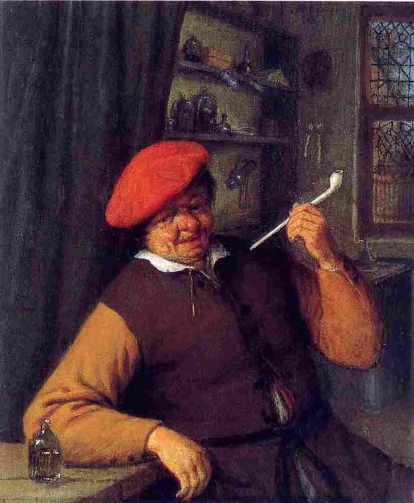 ost An Apothecary Smoking in an Interior Art A4 Photo Print