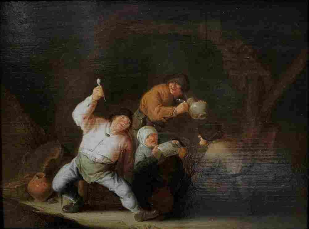 ost Hilarious Farmers in a Barn Art A4 Photo Print