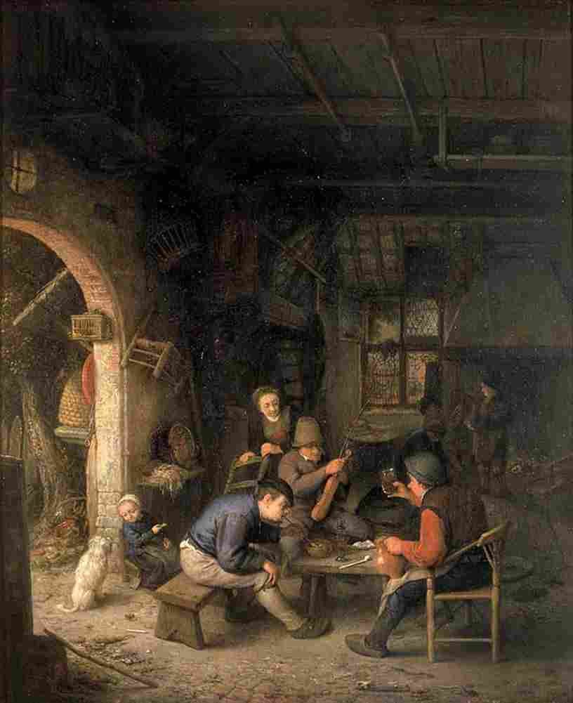 ost Peasants in an Inn Art A4 Photo Print