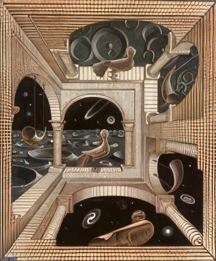 other world mc escher 1947 A4 Photo Print
