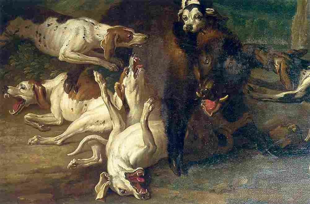 oud Hunting wild Boar main Art A4 Photo Print