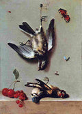 oud Still life with Dead Birds Gooseberries Cherries and Insects Art A4 Photo Print