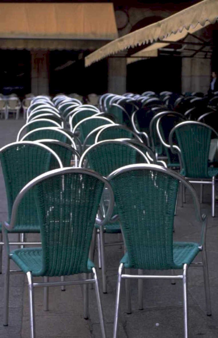 outdoor cafe chairs 1980s 1990s A4 Photo Print