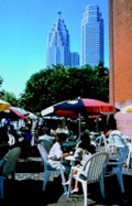 outdoor cafe scene1980s 1990s A4 Photo Print