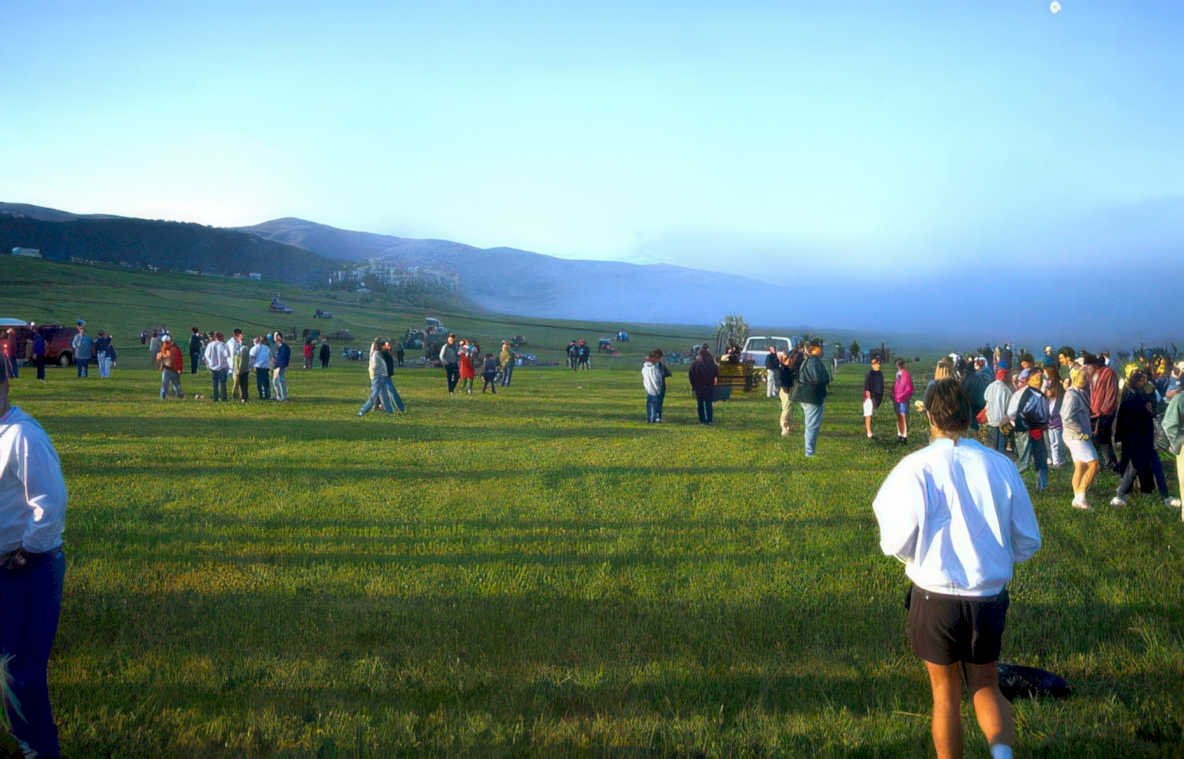 outdoor concert scene Vintage A4 Photo Print