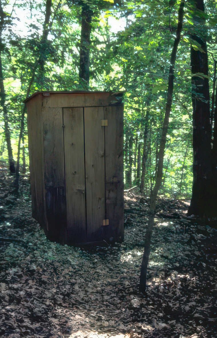 outhouse forest nc Vintage A4 Photo Print