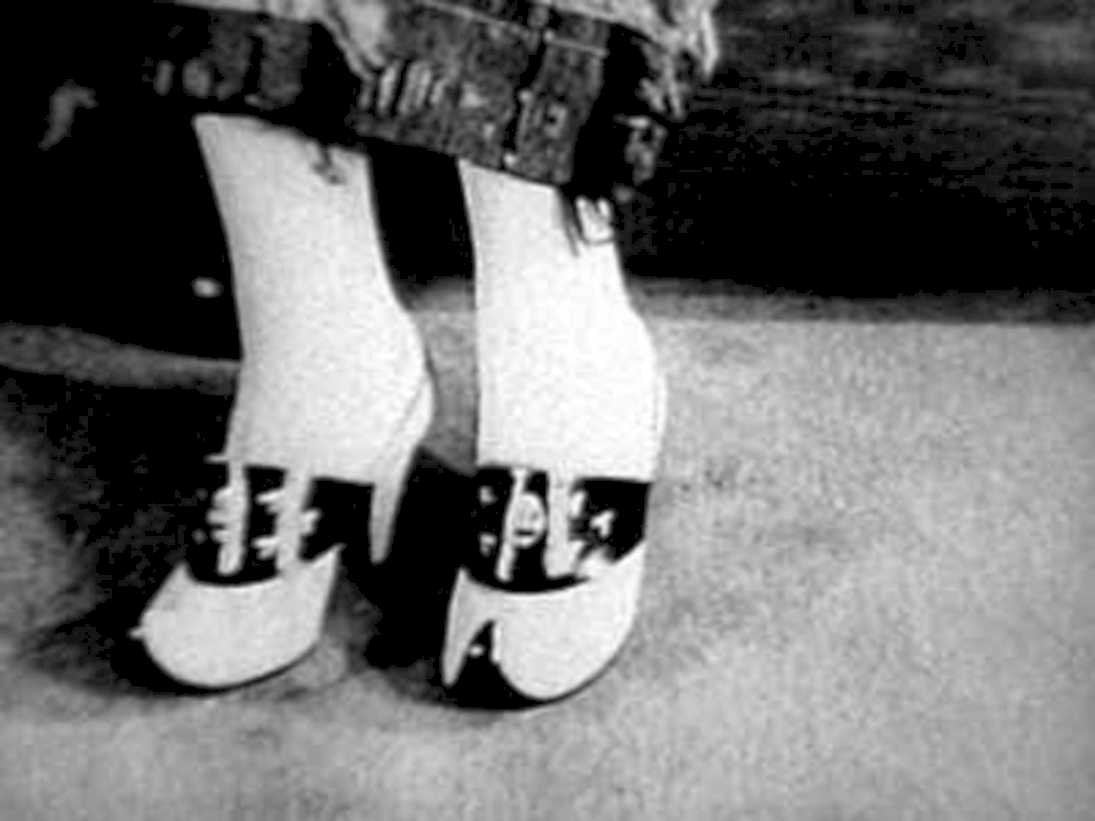 oxford shoes denim1980s 1990s A4 Photo Print