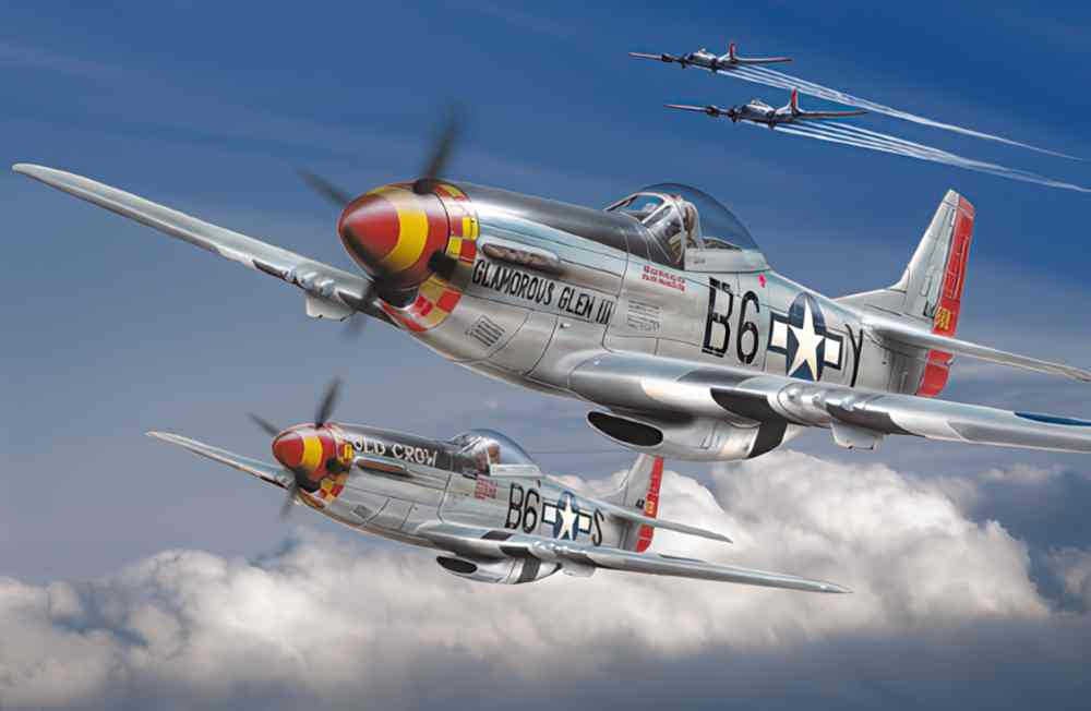 p 51 mustang 16 Vintage world war A4 Photo Print