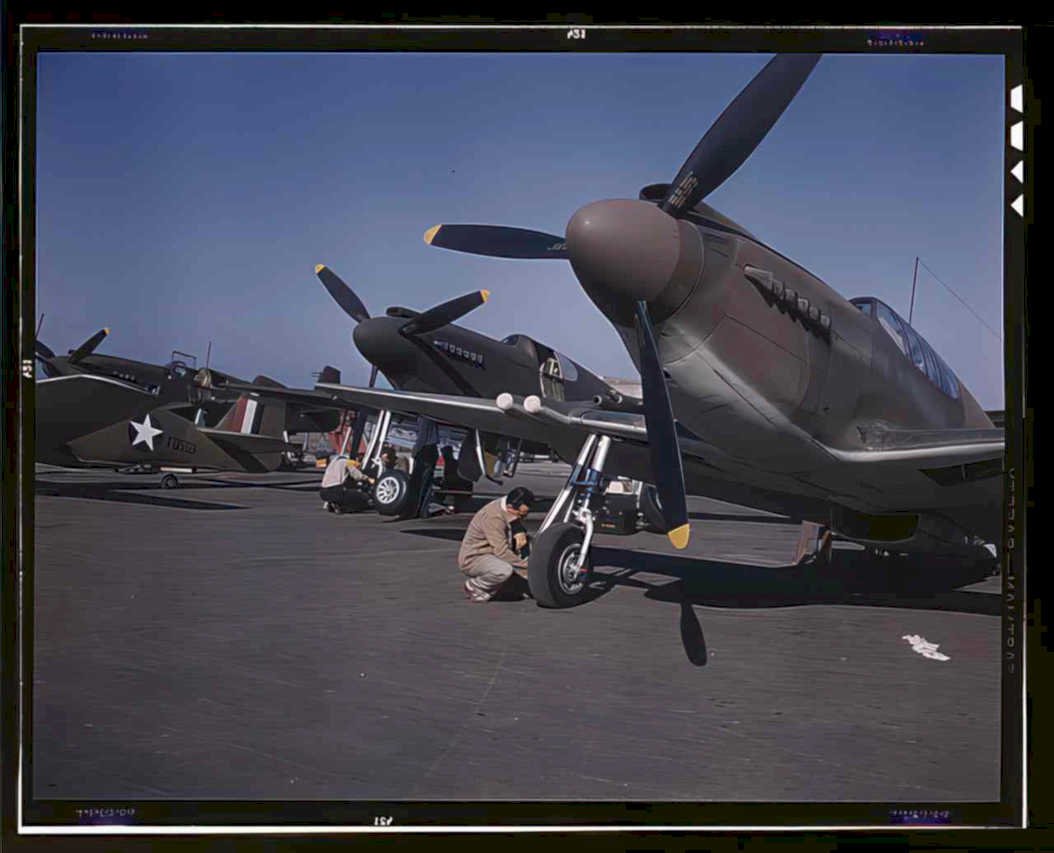 p 51 mustang 3 Vintage world war A4 Photo Print