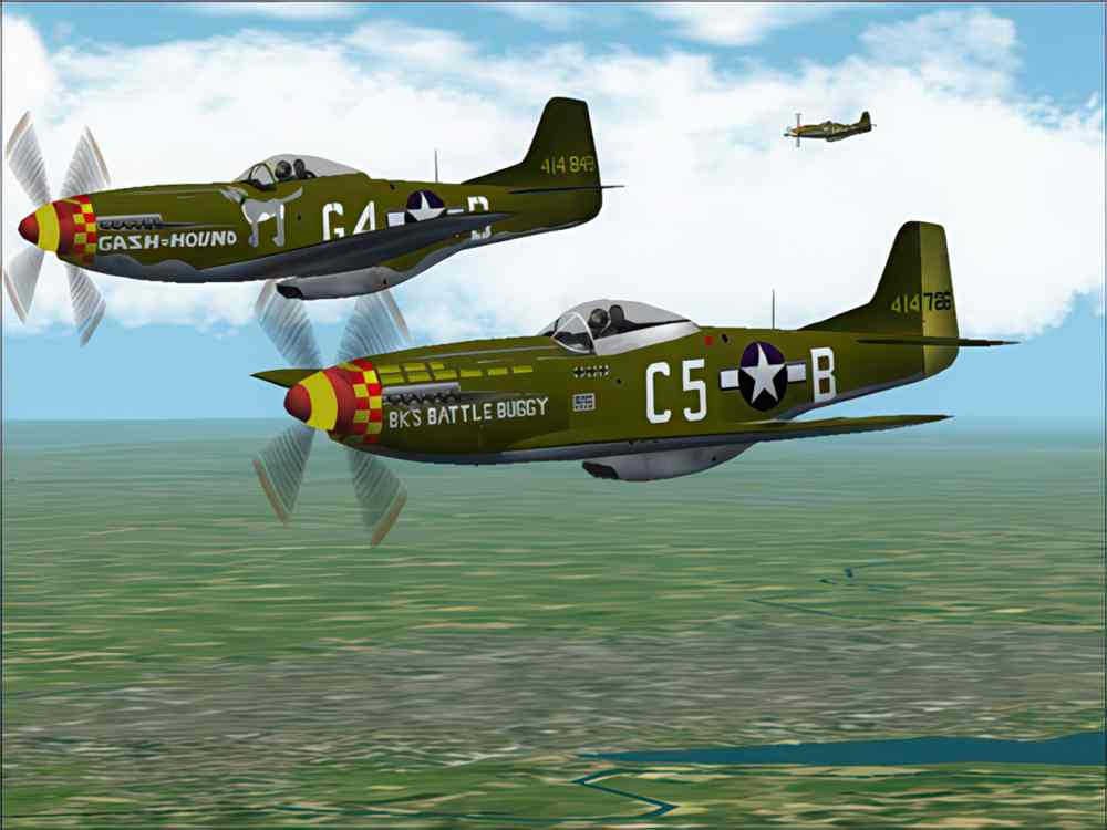p 51 mustang 6 Vintage world war A4 Photo Print