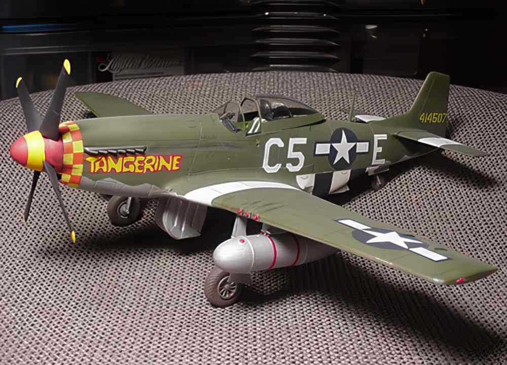 p 51d tangerine Vintage world war A4 Photo Print