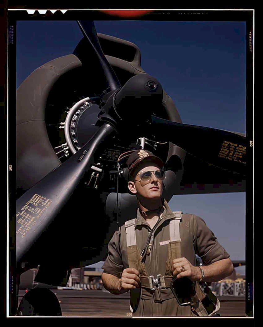 p38 lightning mechanic Vintage world war A4 Photo Print