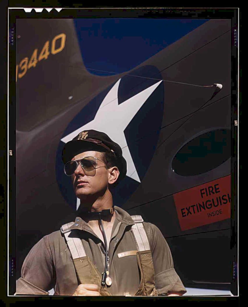 p51 mustang 13440 Vintage world war A4 Photo Print