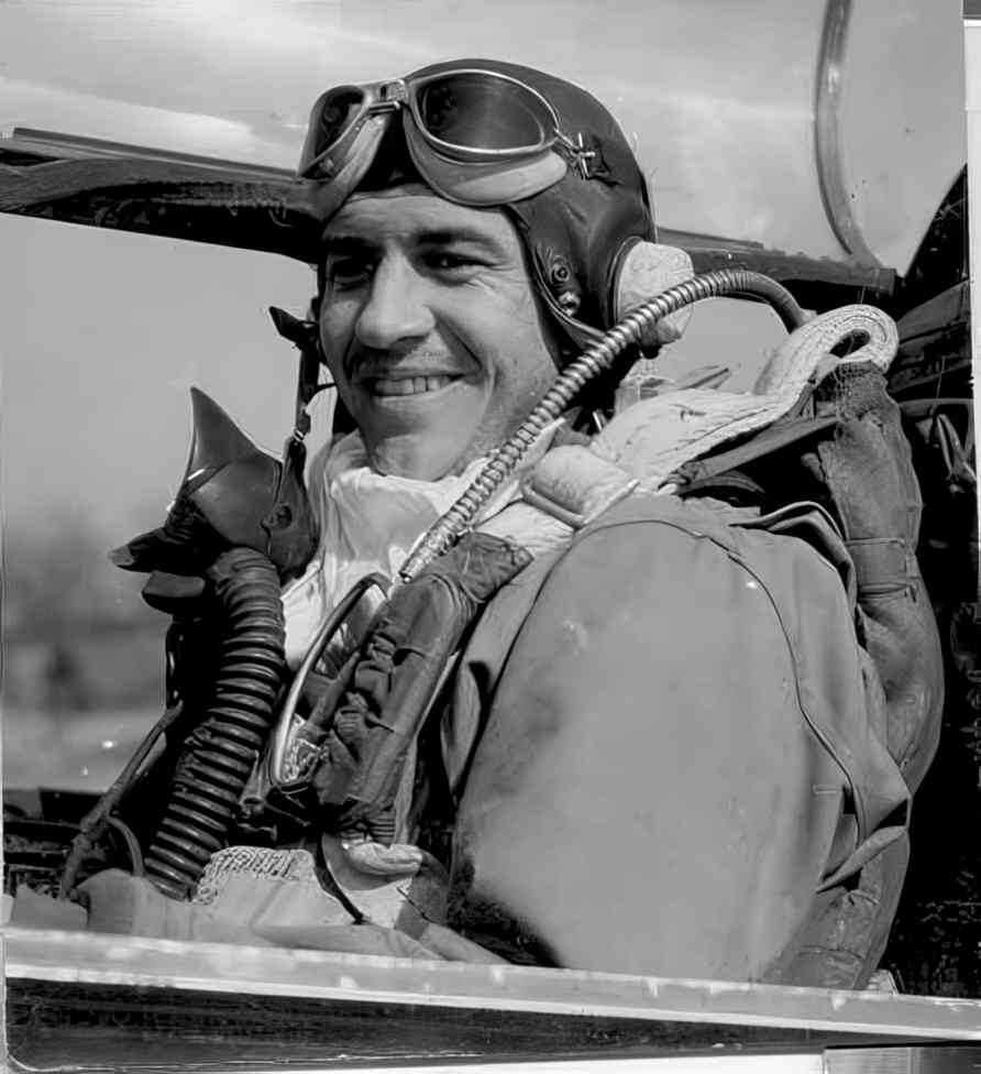 p51 mustang pilot 12 Vintage world war A4 Photo Print